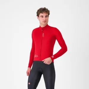 CASTELLI Cyklistická vetruodolná bunda - DO.DI.CI. - červená CASTELLI Cyklistická vetruodolná bunda - DO.DI.CI. - červená