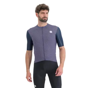 Pánsky cyklistický dres s krátkym rukávom SPORTFUL Checkmate jersey, galaxy blue chalck violet Pánsky cyklistický dres s krátkym rukávom SPORTFUL Checkmate jersey, galaxy blue chalck violet