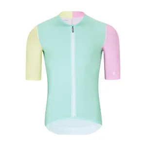 HOLOKOLO Cyklistický dres s krátkym rukávom - PERFORMANCE - svetlo zelená/viacfarebná HOLOKOLO Cyklistický dres s krátkym rukávom - PERFORMANCE - svetlo zelená/viacfarebná