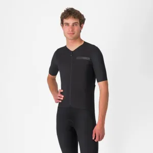 CASTELLI Cyklistický dres s krátkym rukávom - PREMIO EVO - čierna CASTELLI Cyklistický dres s krátkym rukávom - PREMIO EVO - čierna
