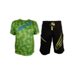 HAVEN Cyklistický MTB dres a nohavice - CUBES NEO - zelená/čierna HAVEN Cyklistický MTB dres a nohavice - CUBES NEO - zelená/čierna