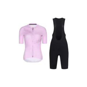 RIVANELLE Cyklistický krátky dres a krátke nohavice - CRYSTELLE - čierna/ružová RIVANELLE Cyklistický krátky dres a krátke nohavice - CRYSTELLE - čierna/ružová