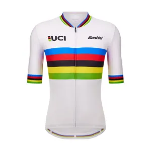 SANTINI Cyklistický dres s krátkym rukávom - UCI WORLD CHAMPION - viacfarebná SANTINI Cyklistický dres s krátkym rukávom - UCI WORLD CHAMPION - viacfarebná