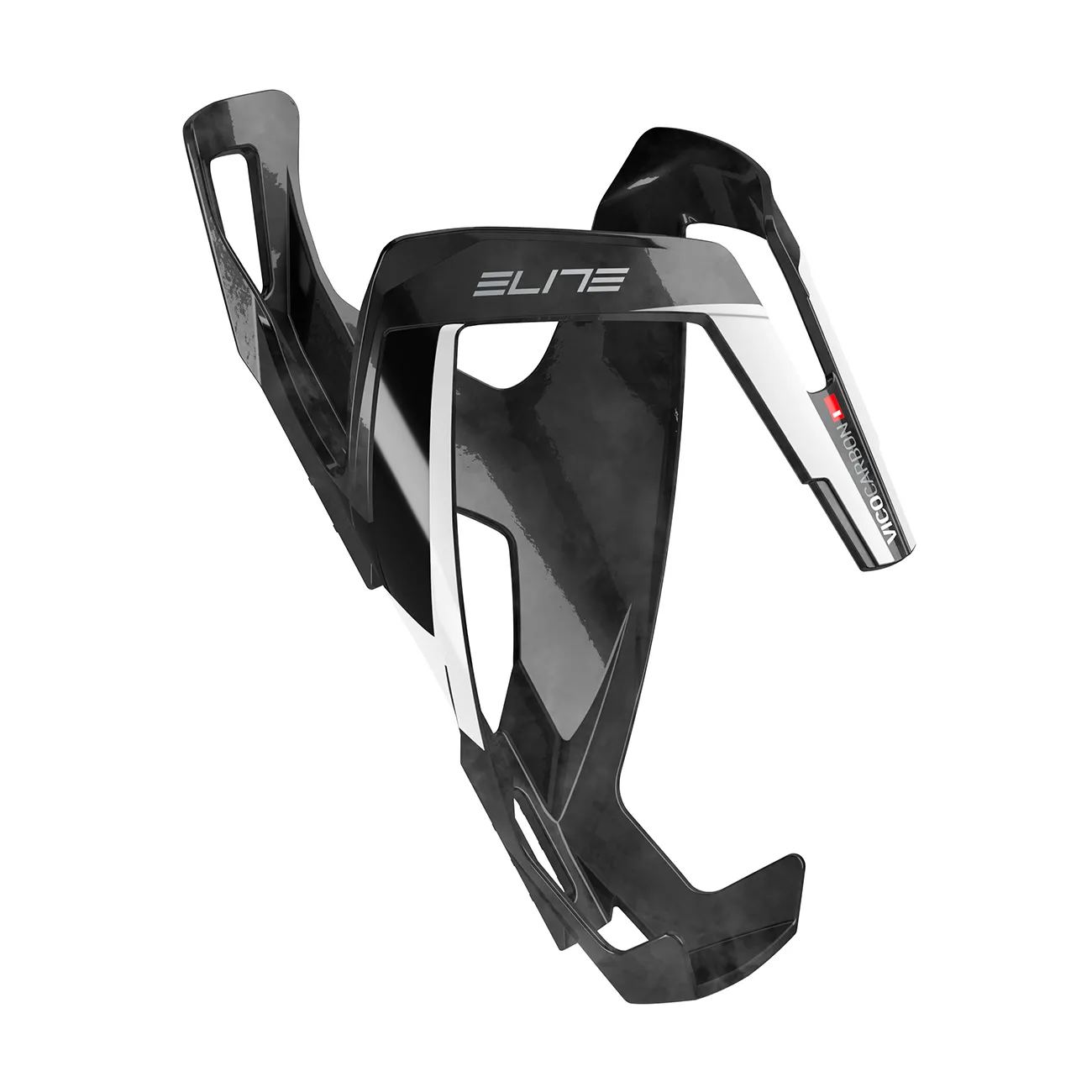 ELITE Cyklistický košík na fľašu - VICO CARBON - biela/čierna ELITE Cyklistický košík na fľašu - VICO CARBON - biela/čierna