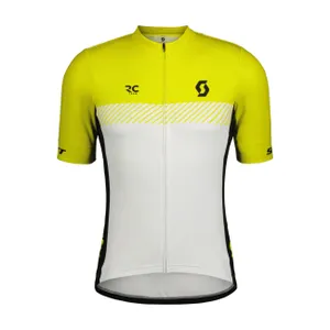 SCOTT Cyklistický dres s krátkym rukávom - RC TEAM - žltá/biela SCOTT Cyklistický dres s krátkym rukávom - RC TEAM - žltá/biela