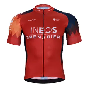 BONAVELO Cyklistický dres s krátkym rukávom - INEOS GRENADIERS %2725 - červená/modrá BONAVELO Cyklistický dres s krátkym rukávom - INEOS GRENADIERS %2725 - červená/modrá