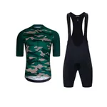 HOLOKOLO Cyklistický krátky dres a krátke nohavice - CAMOTRAIL - čierna/zelená HOLOKOLO Cyklistický krátky dres a krátke nohavice - CAMOTRAIL - čierna/zelená