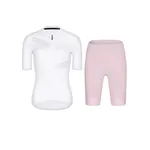 RIVANELLE Cyklistický krátky dres a krátke nohavice - CRYSTELLE - ružová/biela RIVANELLE Cyklistický krátky dres a krátke nohavice - CRYSTELLE - ružová/biela