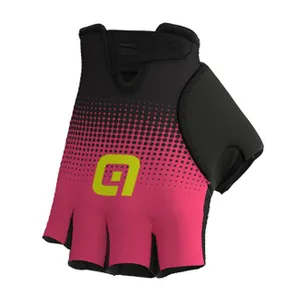 ALÉ Cyklistické rukavice krátkoprsté - DOTS - ružová/čierna ALÉ Cyklistické rukavice krátkoprsté - DOTS - ružová/čierna