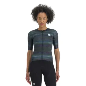 Dámsky cyklistický dres s krátkym rukávom SPORTFUL Glitch w bomber jersey, multicolor black Dámsky cyklistický dres s krátkym rukávom SPORTFUL Glitch w bomber jersey, multicolor black