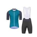 HOLOKOLO Cyklistický krátky dres a krátke nohavice - PERFORMANCE - fialová/zelená HOLOKOLO Cyklistický krátky dres a krátke nohavice - PERFORMANCE - fialová/zelená