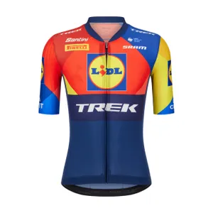 SANTINI Cyklistický dres s krátkym rukávom - LIDL TREK 2025 - viacfarebná SANTINI Cyklistický dres s krátkym rukávom - LIDL TREK 2025 - viacfarebná