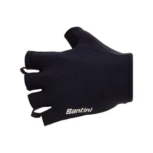 SANTINI Cyklistické rukavice krátkoprsté - 3D - čierna SANTINI Cyklistické rukavice krátkoprsté - 3D - čierna