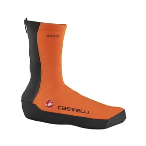 CASTELLI Cyklistické návleky na tretry - INTENSO UL - čierna/oranžová CASTELLI Cyklistické návleky na tretry - INTENSO UL - čierna/oranžová