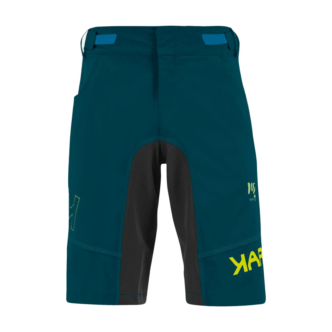 KARPOS Cyklistické nohavice krátke bez trakov - BALLISTIC EVO - modrá/zelená KARPOS Cyklistické nohavice krátke bez trakov - BALLISTIC EVO - modrá/zelená