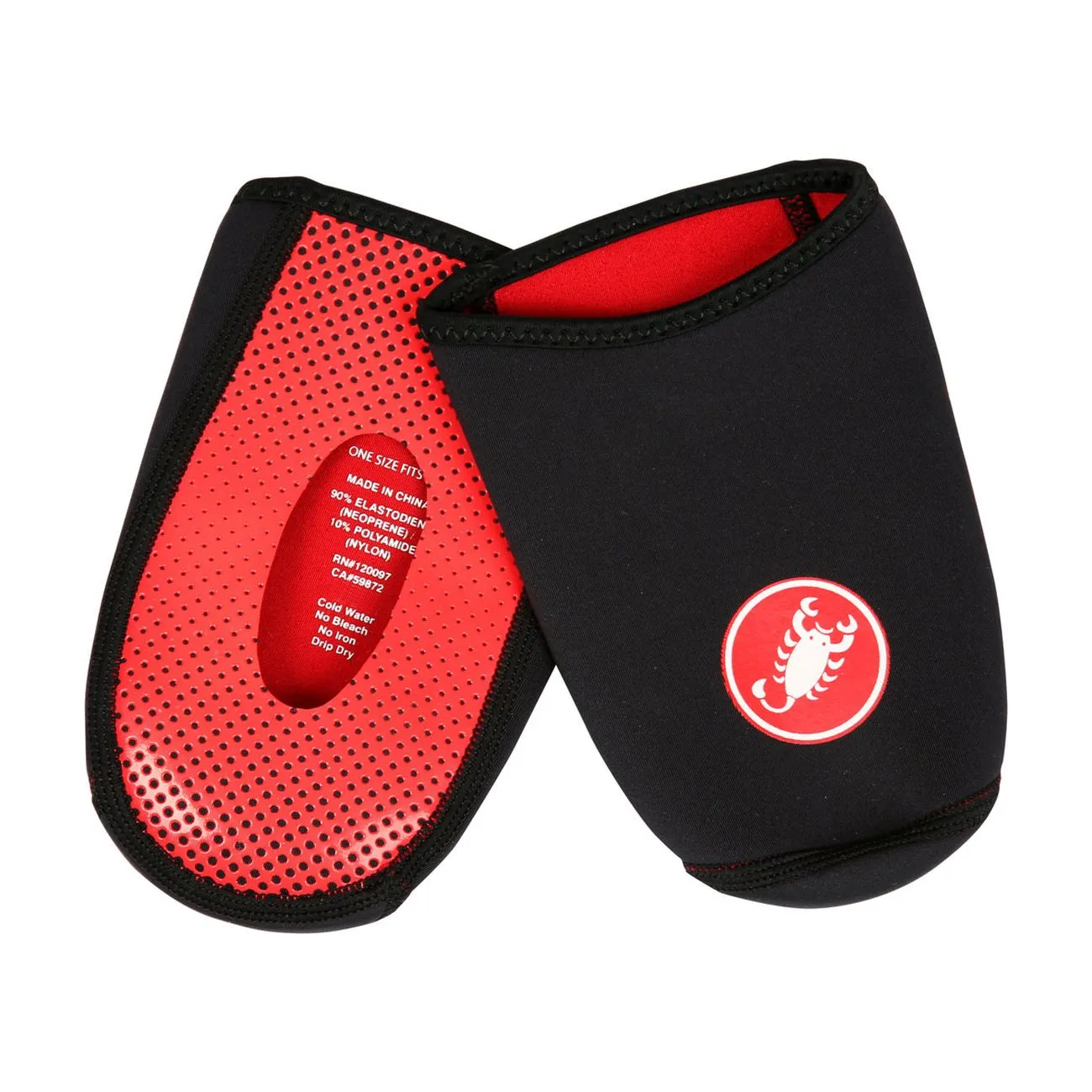 CASTELLI Cyklistické návleky na tretry - TOE THINGY 2 - červená/čierna CASTELLI Cyklistické návleky na tretry - TOE THINGY 2 - červená/čierna