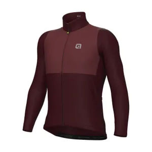 ALÉ Cyklistický dres s dlhým rukávom zimný - OFF ROAD - GRAVEL DUAL - bordová ALÉ Cyklistický dres s dlhým rukávom zimný - OFF ROAD - GRAVEL DUAL - bordová