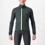 CASTELLI Cyklistická zateplená bunda - ENTRATA - zelená CASTELLI Cyklistická zateplená bunda - ENTRATA - zelená