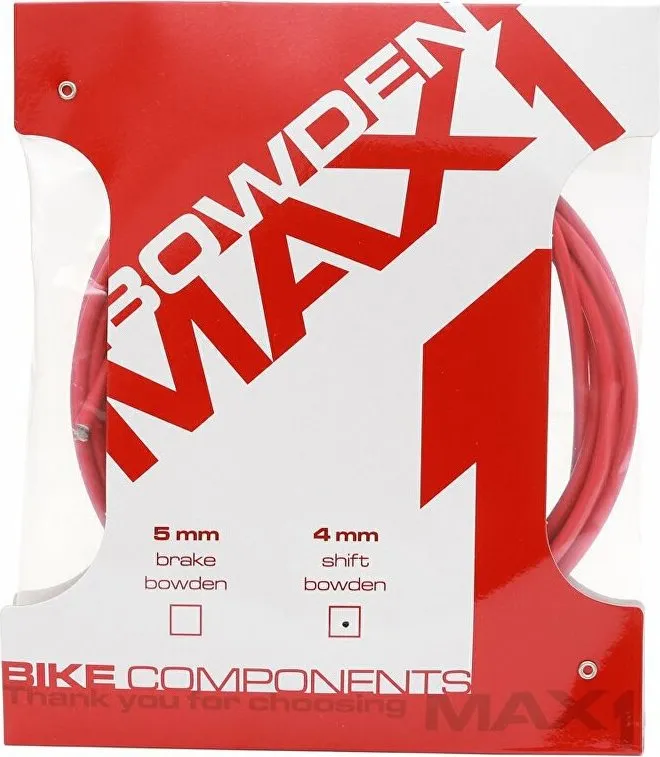 Šport a outdoor | Cyklistika | Diely a komponenty | Brzdy | Lanká a bowdeny - MAX1 Bowden 4 mm červený balenie 3 m Šport a outdoor | Cyklistika | Diely a komponenty | Brzdy | Lanká a bowdeny - MAX1 Bowden 4 mm červený balenie 3 m