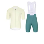 HOLOKOLO Cyklistický krátky dres a krátke nohavice - ELEVATE - ivory/modrá HOLOKOLO Cyklistický krátky dres a krátke nohavice - ELEVATE - ivory/modrá
