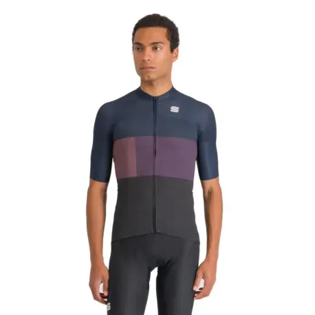 Pánsky cyklistický dres s krátkym rukávom SPORTFUL Snap jersey, black galaxy blue Pánsky cyklistický dres s krátkym rukávom SPORTFUL Snap jersey, black galaxy blue
