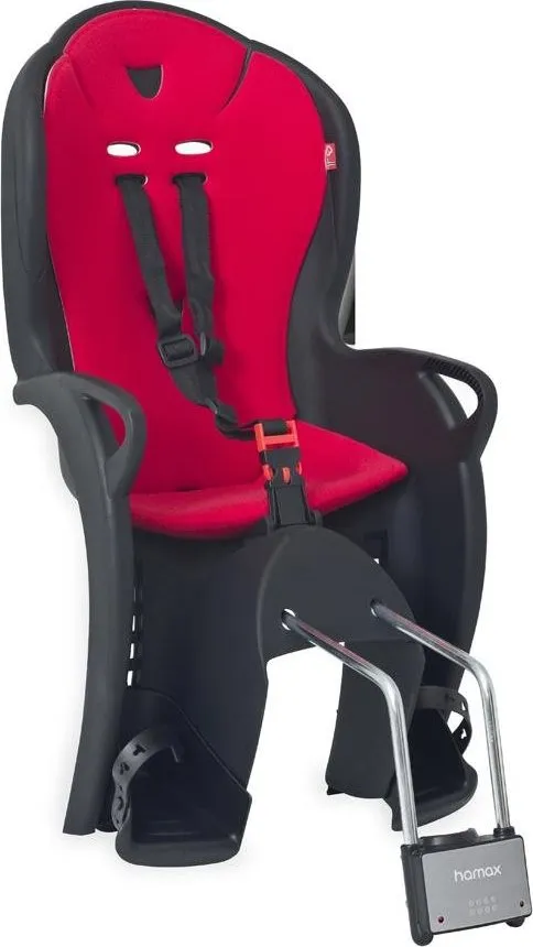 Šport a outdoor | Cyklistika | Cyklodoplnky | Detské sedačky - HAMAX Cyklosedačka s uzamykateľným zámkom Kiss black/red Šport a outdoor | Cyklistika | Cyklodoplnky | Detské sedačky - HAMAX Cyklosedačka s uzamykateľným zámkom Kiss black/red