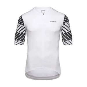 GORE Cyklistický dres s krátkym rukávom - SWIFTRIDE OPTICAL - biela/čierna GORE Cyklistický dres s krátkym rukávom - SWIFTRIDE OPTICAL - biela/čierna