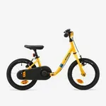 Detský bicykel - Detský bicykel s odrážadlom 2v1 Discover 500 3 až 5 rokov 14-palcový žltý Detský bicykel - Detský bicykel s odrážadlom 2v1 Discover 500 3 až 5 rokov 14-palcový žltý