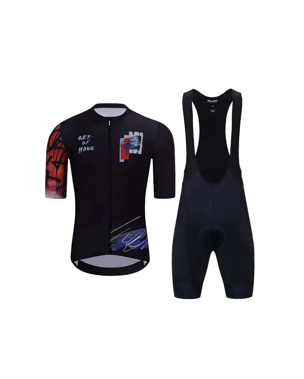 HOLOKOLO Cyklistický krátky dres a krátke nohavice - SKETCH - červená/čierna HOLOKOLO Cyklistický krátky dres a krátke nohavice - SKETCH - červená/čierna