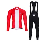 BONAVELO Cyklistická zimná bunda a nohavice - POLAND WINTER - biela/červená BONAVELO Cyklistická zimná bunda a nohavice - POLAND WINTER - biela/červená