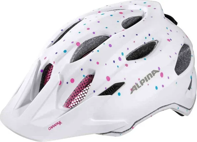 Šport a outdoor | Cyklistika | Prilby - Alpina Carapax Jr. white-polka dots M Šport a outdoor | Cyklistika | Prilby - Alpina Carapax Jr. white-polka dots M