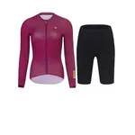 HOLOKOLO Cyklistický dlhý dres a nohavice - VICTORIOUS ELITE - čierna/bordová HOLOKOLO Cyklistický dlhý dres a nohavice - VICTORIOUS ELITE - čierna/bordová