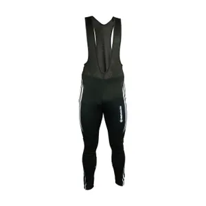 HAVEN Cyklistické nohavice dlhé s trakmi - ISOLEERA - čierna/biela HAVEN Cyklistické nohavice dlhé s trakmi - ISOLEERA - čierna/biela