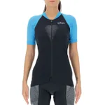 UYN Cyklistický dres s krátkym rukávom - GRANFONDO LADY - modrá/čierna UYN Cyklistický dres s krátkym rukávom - GRANFONDO LADY - modrá/čierna