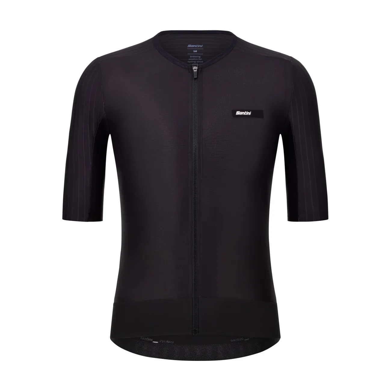 SANTINI Cyklistický dres s krátkym rukávom - AERO RACE - čierna SANTINI Cyklistický dres s krátkym rukávom - AERO RACE - čierna