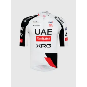 PISSEI Cyklistický dres s krátkym rukávom - UAE TEAM EMIRATES - XRG 2026 REPLICA - biela/čierna/červená PISSEI Cyklistický dres s krátkym rukávom - UAE TEAM EMIRATES - XRG 2026 REPLICA - biela/čierna/červená