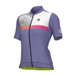 ALÉ Cyklistický dres s krátkym rukávom - ZIG ZAG PR-S - fialová ALÉ Cyklistický dres s krátkym rukávom - ZIG ZAG PR-S - fialová