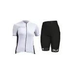 ALÉ Cyklistický krátky dres a krátke nohavice - COLOR BLOCK LADY - biela/čierna ALÉ Cyklistický krátky dres a krátke nohavice - COLOR BLOCK LADY - biela/čierna