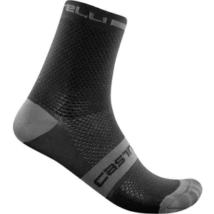 CASTELLI Cyklistické ponožky klasické - SUPERLEGGERA T 12 - čierna/šedá CASTELLI Cyklistické ponožky klasické - SUPERLEGGERA T 12 - čierna/šedá