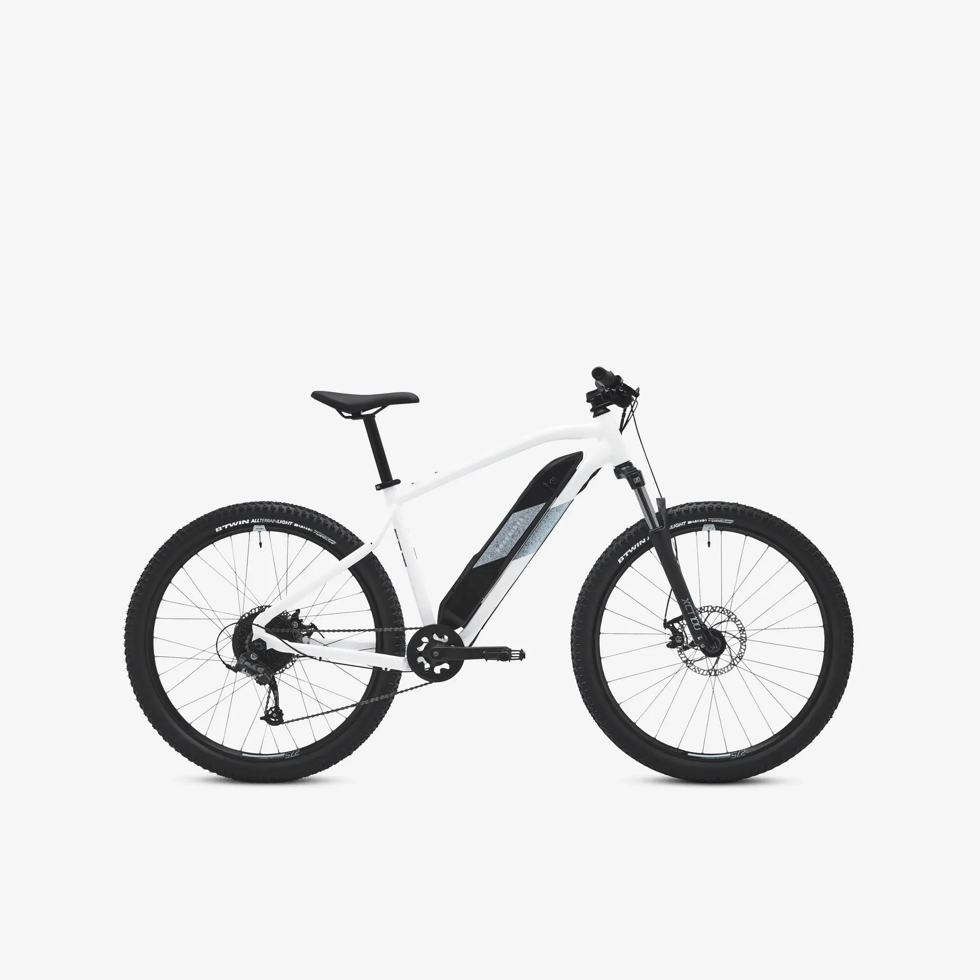 Horský bicykel - Horský elektrobicykel E-ST 100 27,5" bielo-modrý Horský bicykel - Horský elektrobicykel E-ST 100 27,5" bielo-modrý
