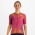 SPORTFUL Cyklistický dres s krátkym rukávom - ROCKET - cyklamenová/hnedá SPORTFUL Cyklistický dres s krátkym rukávom - ROCKET - cyklamenová/hnedá