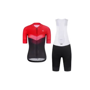 RIVANELLE Cyklistický krátky dres a krátke nohavice - ARROW II - červená/čierna RIVANELLE Cyklistický krátky dres a krátke nohavice - ARROW II - červená/čierna