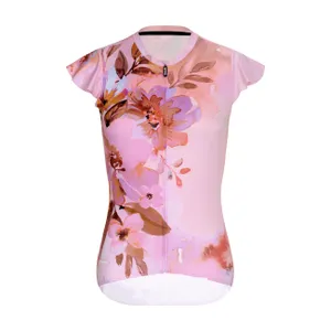 RIVANELLE Cyklistický dres s krátkym rukávom - MISS FLOWERY - ružová RIVANELLE Cyklistický dres s krátkym rukávom - MISS FLOWERY - ružová