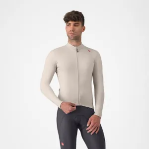 CASTELLI Cyklistický dres s dlhým rukávom zimný - ESPRESSO THERMAL - šedá CASTELLI Cyklistický dres s dlhým rukávom zimný - ESPRESSO THERMAL - šedá