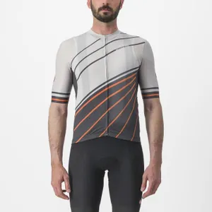 CASTELLI Cyklistický dres s krátkym rukávom - SPEED STRADA - šedá CASTELLI Cyklistický dres s krátkym rukávom - SPEED STRADA - šedá