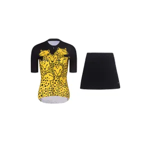 RIVANELLE krátky dres a sukňa - CHEETAH II - čierna/žltá RIVANELLE krátky dres a sukňa - CHEETAH II - čierna/žltá