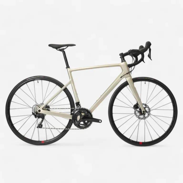 Cestný bicykel - Dámsky cestný bicykel EDR karbónový rám kotúčové brzdy Shimano 105 béžový Cestný bicykel - Dámsky cestný bicykel EDR karbónový rám kotúčové brzdy Shimano 105 béžový
