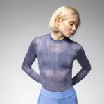 ALÉ Cyklistické tričko s dlhým rukávom - INTIMO KNITTED - modrá ALÉ Cyklistické tričko s dlhým rukávom - INTIMO KNITTED - modrá
