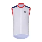 HOLOKOLO Cyklistický dres bez rukávov - SIMPLE - biela/modrá HOLOKOLO Cyklistický dres bez rukávov - SIMPLE - biela/modrá