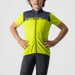 CASTELLI Cyklistický dres s krátkym rukávom - NEO PROLOGO KIDS - žltá/modrá CASTELLI Cyklistický dres s krátkym rukávom - NEO PROLOGO KIDS - žltá/modrá